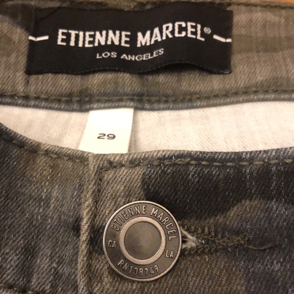 Etienne Marcel Camo Skinny Leg Women’s Size 29 Pants jeans red zipper Denim - Picture 16 of 16